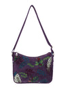 NEW Aubergine Velvet Emily Crossbody Bag w/ Botannical Print by Earth Squared