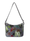 NEW Grey Velvet Emily Crossbody Bag w/ Botannical Print by Earth Squared