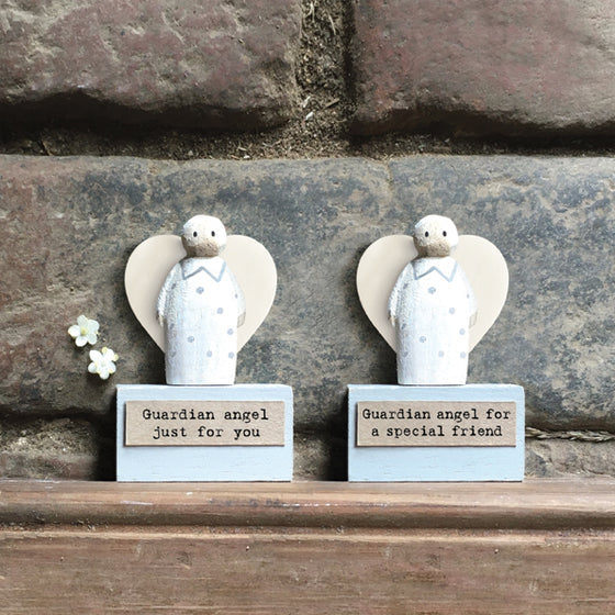 Gifts for women UK, Funny Greeting Cards, Wrendale Designs Stockist, Berni Parker Designs Gifts Greeting Cards, Engagement Wedding Anniversary Cards, Gift Shop Shrewsbury, Visit Shrewsbury Wood Angel Figurine Guardian Angel for a special friend 2