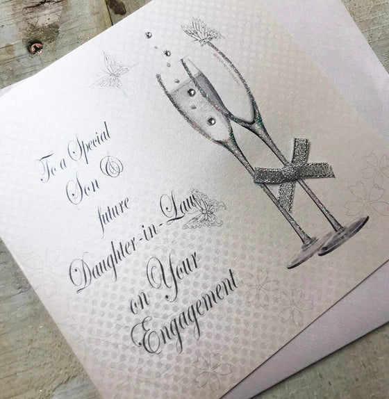 Gifts for women UK, Funny Greeting Cards, Wrendale Designs Stockist, Berni Parker Designs Gifts Greeting Cards, Engagement Wedding Anniversary Cards, Gift Shop Shrewsbury, Visit Shrewsbury Elegant Engagement Blank Card Son & future Daughter-in-law Engagement Card 2