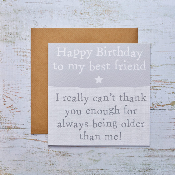 Best Friend - Blank Birthday Card for Women