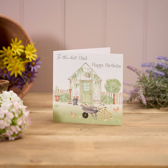To the Best Dad Happy Birthday - Blank Birthday Card for Dad