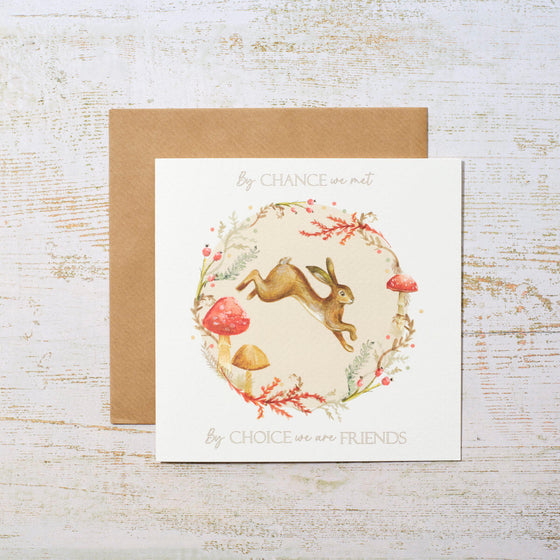 By Choice We Are Friends - Blank Greeting Card