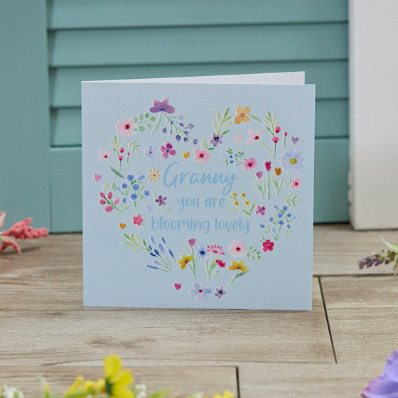 Bright and Cheery Blank Greeting Card - Granny You Are Blooming Lovely