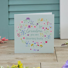  Bright and Cheery Blank Greeting Card - Grandma You Are Blooming Lovely