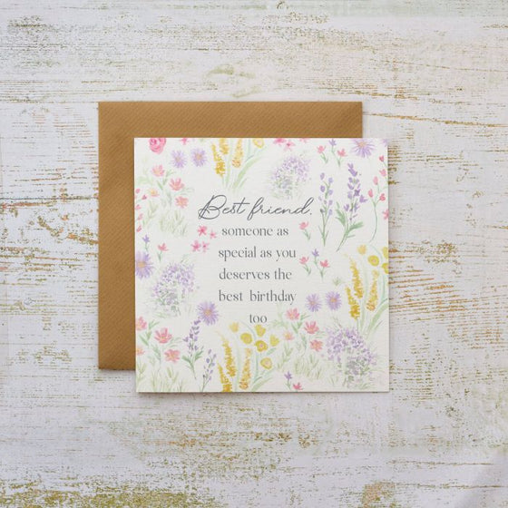 Best Friend - Blank Greeting Card for Women