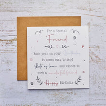  Special Friend - Blank Birthday Card for Women