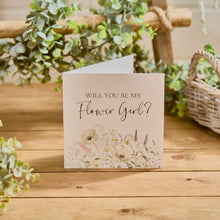  Will You Be My Flower Girl Card - Elegant Blank Flower Girl Card