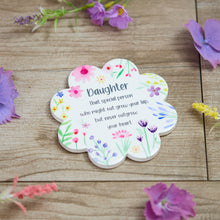  Bright and Cheery Flower Shaped Ceramic Coaster - Daughter