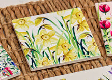  Bright Wild Yellow Daffodil Garden Ceramic Coaster
