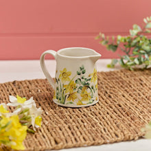  Small Stoneware Milk Jug - Yellow Daffodills