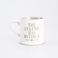  White Ceramic Mug for Men - The Legend Has Retired