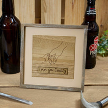  Love You Daddy Framed Engraved Wood Plaque