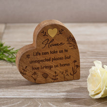  Wood Heart Shaped Block - Home