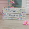 Bright and Cheery Spring Florals Rotating Wood Sign - Mum's Happy Mum's Pissed Off