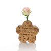 Carved Wood Flower Bud Vase - If Friends Were Flowers