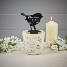  Robins Appear When Loved Ones Are Near - Black Wood Robin Memorial Garden Stake