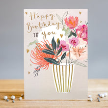  Gifts for women UK, Funny Greeting Cards, Wrendale Designs Stockist, Berni Parker Designs Gifts Greeting Cards, Engagement Wedding Anniversary Cards, Gift Shop Shrewsbury, Visit Shrewsbury Blank Greeting Card Happy Birthday to you, blank birthday card for mature women, vase of flowers