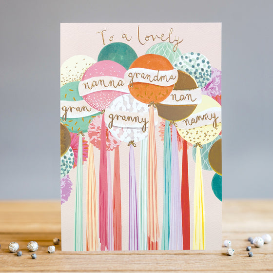 Cheerful Blank Greeting Card - Lovely Gran, Nanna, Granny, Grandma, Nanny