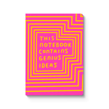  A5 Lined Paperback Notebook Bright Pink This Notebook Contains Genuis Ideas