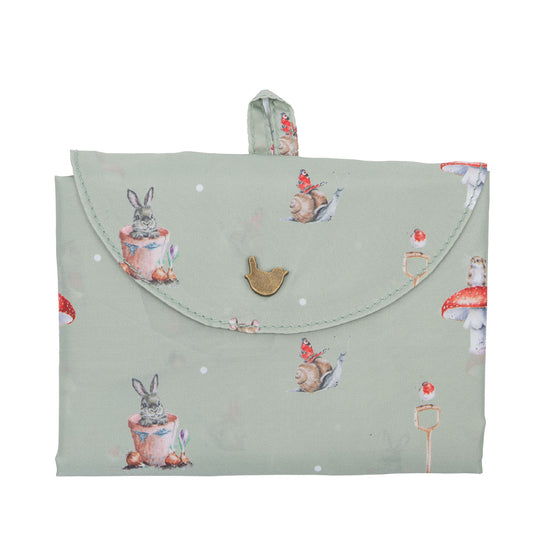 Wrendale Designs - Garden Friends Foldable Shopping Bag with Snap Closure