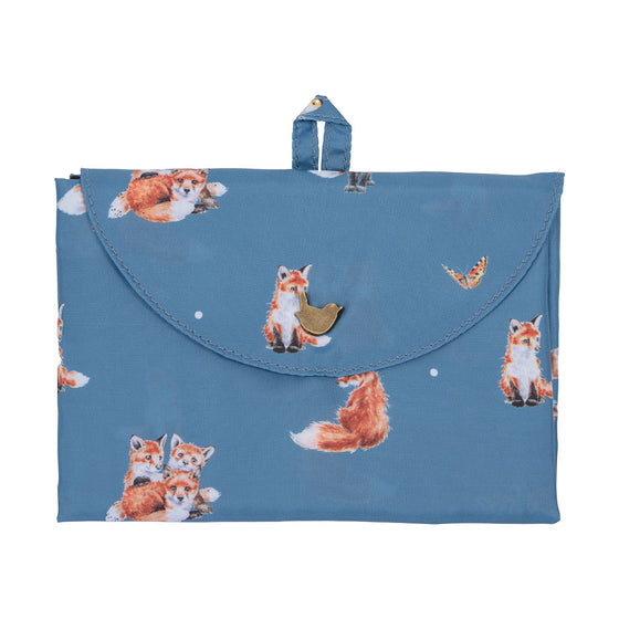 Wrendale Designs - Handsome Foxes Foldable Shopping Bag with Snap Closure