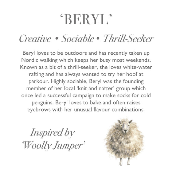 Wrendale Designs - Plush Sheep  Keyring - Baby Beryl