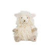 Beryl the sheep, a soft, white, adorable plush toy by Hannah dale. Beryl is a sociable and creative thrill-seeker. Wrendale Designs.