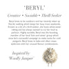 Beryl the sheep, a soft, white, adorable plush toy by Hannah dale. Beryl  is a sociable and creative thrill-seeker. Wrendale Designs.