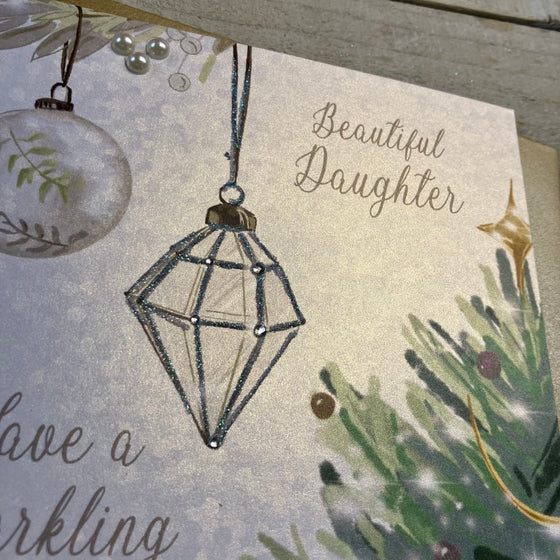 Elegant blank christmas card beautiful daughter dult daughter 2