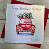 rustic retro Beetle Christmas Card for Husband 1