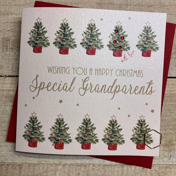 Elegant Blank Christmas Card - Happy Christmas Special Grandparents
