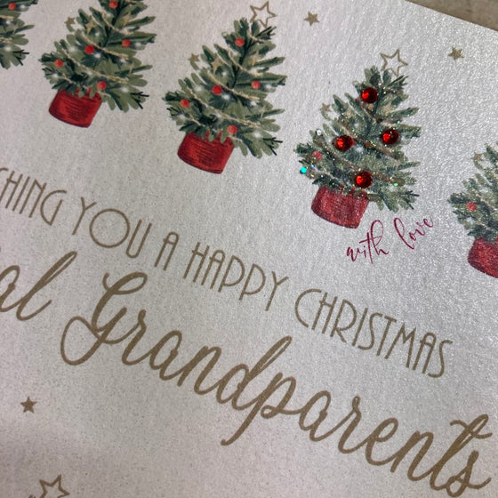 Elegant Blank Christmas Card - Happy Christmas Special Grandparents