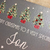 modern masculine blank christmas card for adult son happy christmas to a very special son 1
