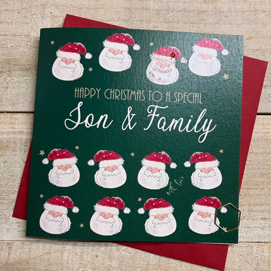 fun blank christmas card son and family Happy Christmas