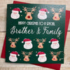 Fun Blank Christmas Card Brother and his family 1
