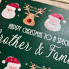 Fun Blank Christmas Card Brother and his family 2