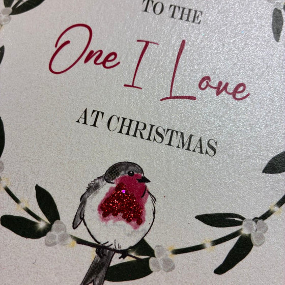 Elegant Blank Christmas Card - To the One I Love