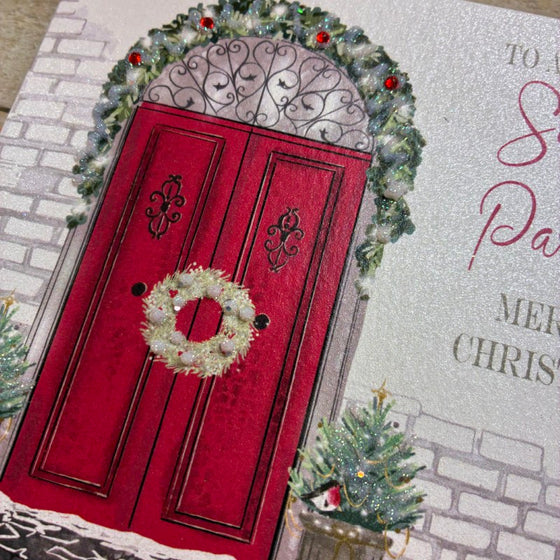 elegant blank christmas card special son and partner 1