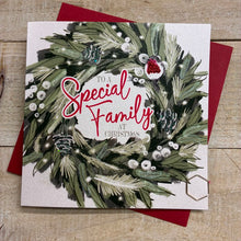  elegant blank christmas card special family mistletoe wreath and red robin