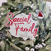 elegant blank christmas card special family mistletoe wreath and red robin 1