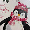 Cute Blank Christmas Card Special Granddaughter Penguin Fun 1
