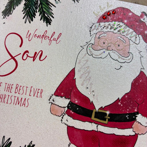 fun blank christmas card wonderful son card for child or young teen boy 1