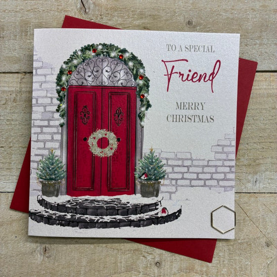 Elegant Blank Christmas Card - Special Friend Merry Christmas