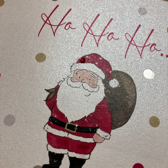 Fun blank Christmas Card Father Christmas Ho Ho Ho Merry Christmas 2