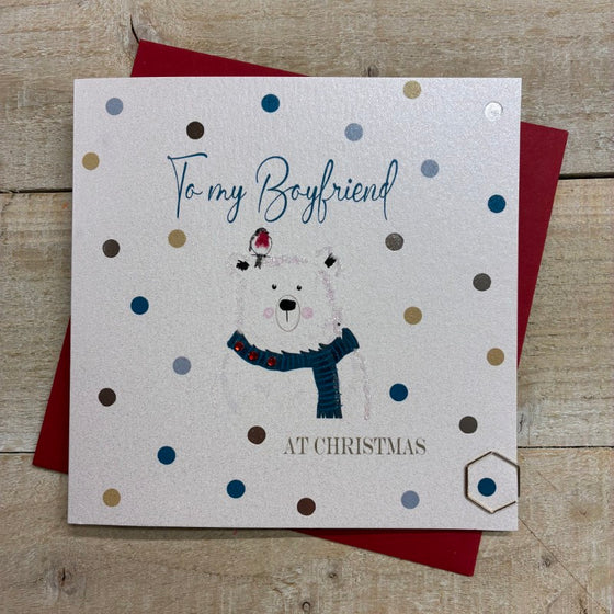 Fun Blank Christmas Card - To My Boyfriend