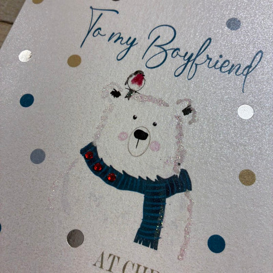 Fun Blank Christmas Card - To My Boyfriend