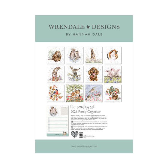 2026 Wrendale Designs Country Set Family Calendar