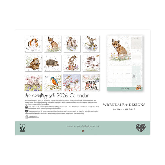 2026 Wrendale Designs Country Set Landscape Calendar