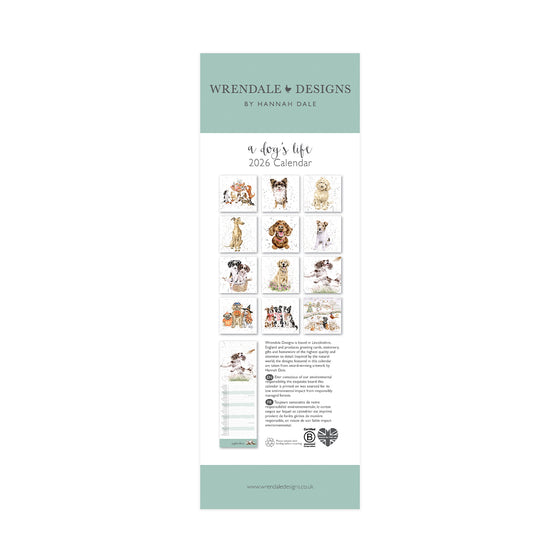 2026 Wrendale Designs It's a Dog's Life Slim Calendar